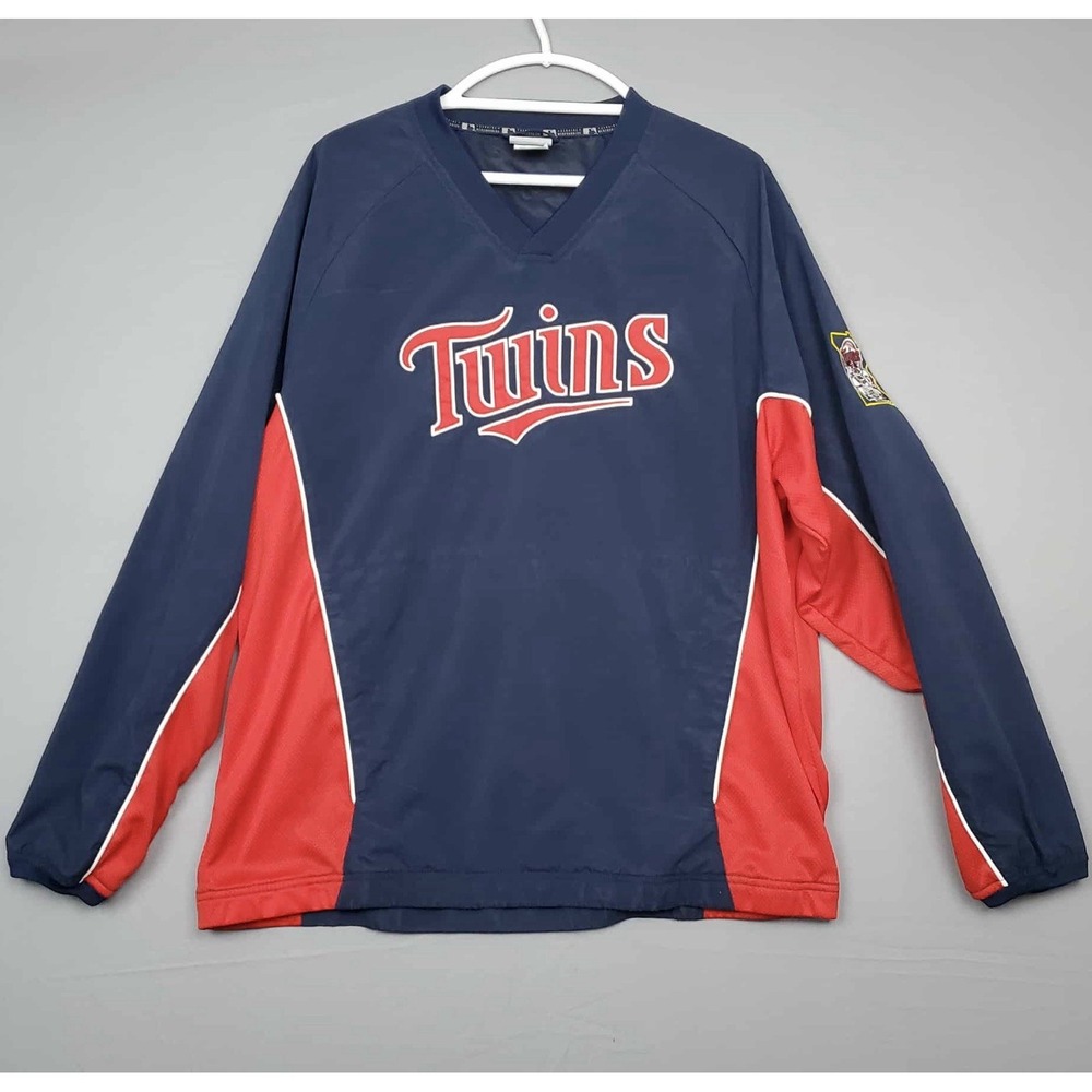 VTG MLB Genuine Minnesota Twins Pullover Windbreaker Mens XL Embroidered Patina